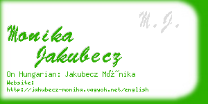 monika jakubecz business card